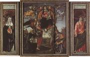 Domenicho Ghirlandaio Madonna in der Gloriole mit Heiligen oil painting on canvas